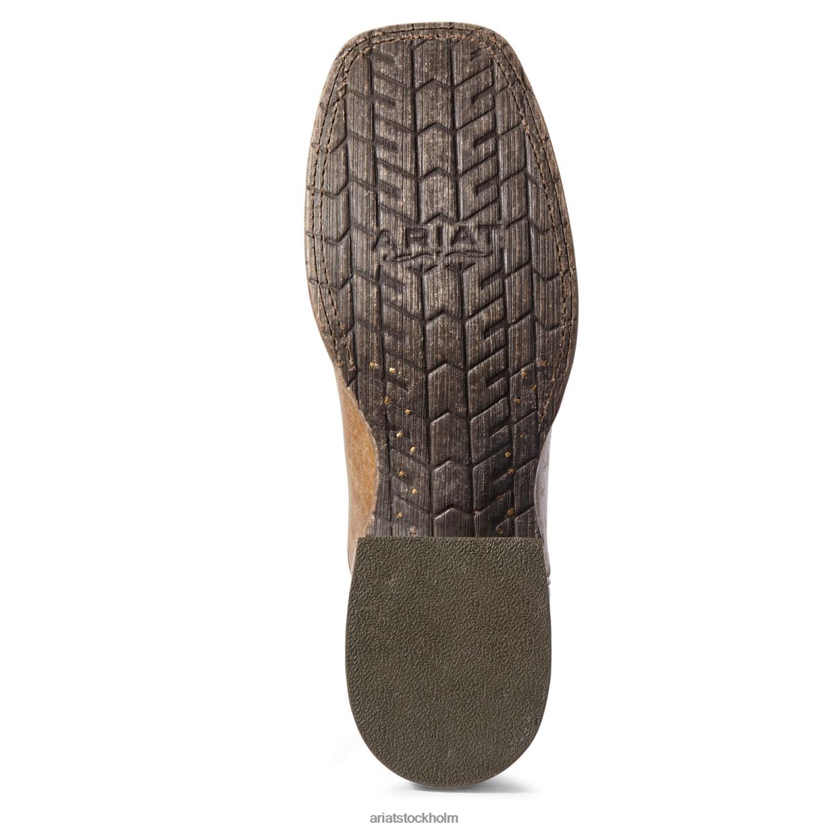 Skodon Ariat krets stolt westernstövel naturligt bedrövad brun män F048458