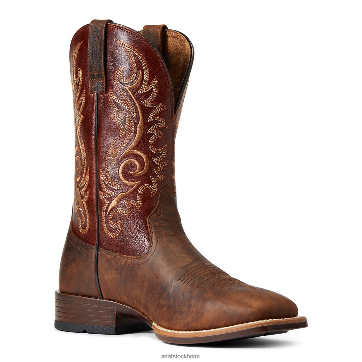 Skodon Ariat lasco ultra western stövel bar topp brun män F0484112