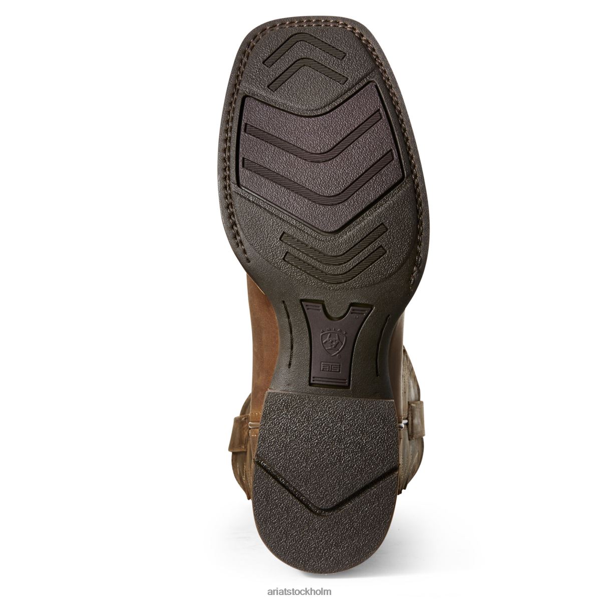 Skodon Ariat quickdraw venttek western stövel bedrövad brun män F048466