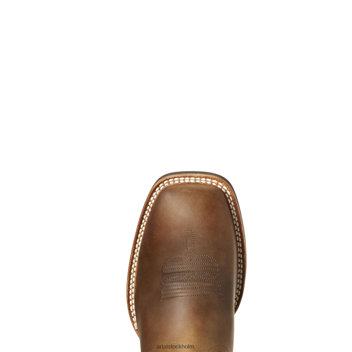 Skodon Ariat quickdraw venttek western stövel bedrövad brun män F048466