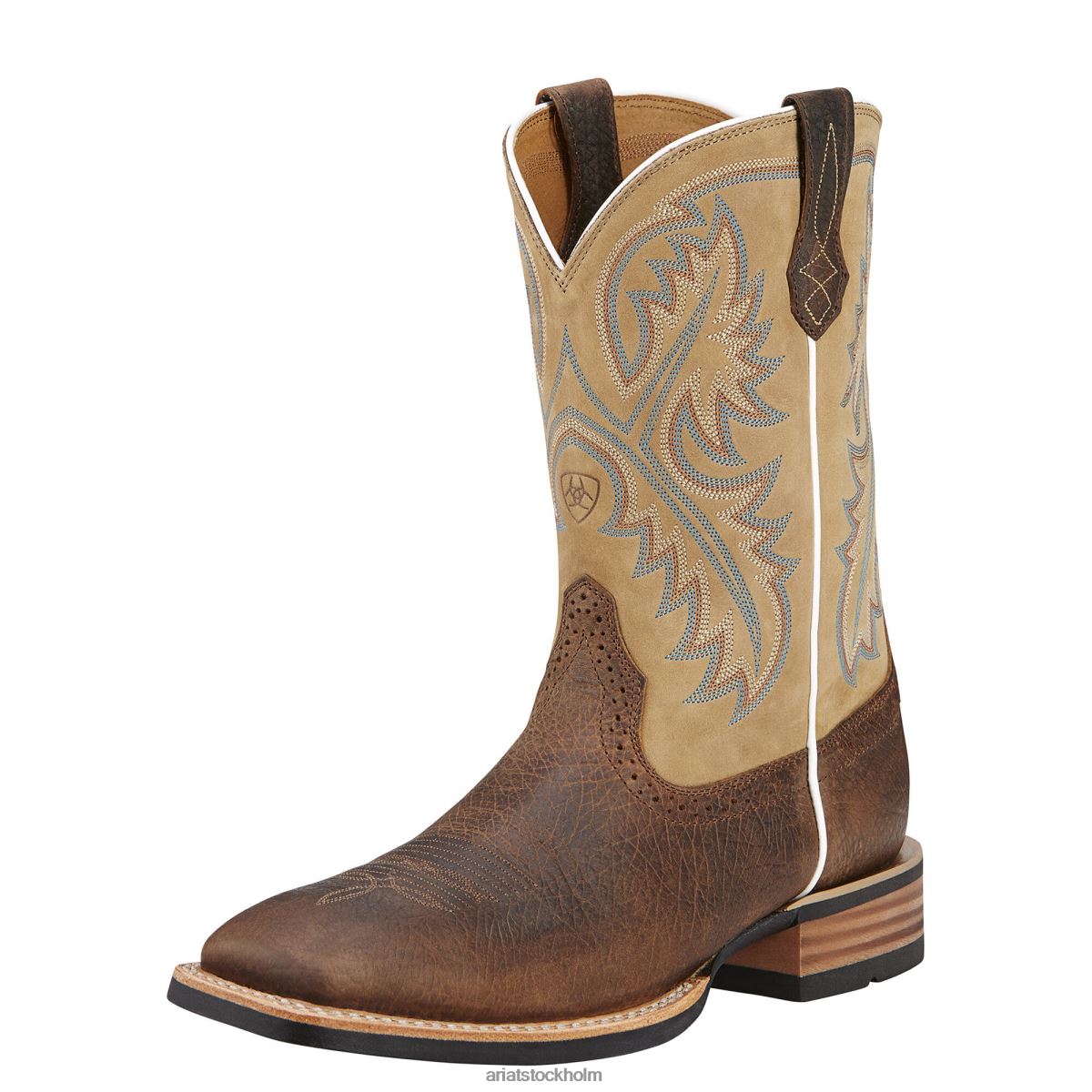 Skodon Ariat quickdraw western stövel tumlade bark män F048498