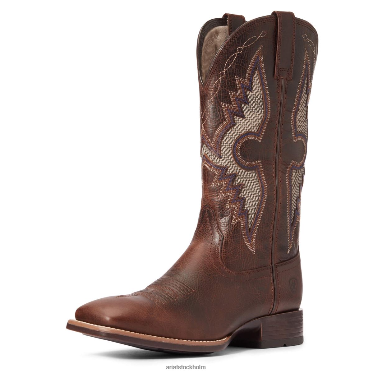 Skodon Ariat solado venttek western stövel mörk whisky män F0484104