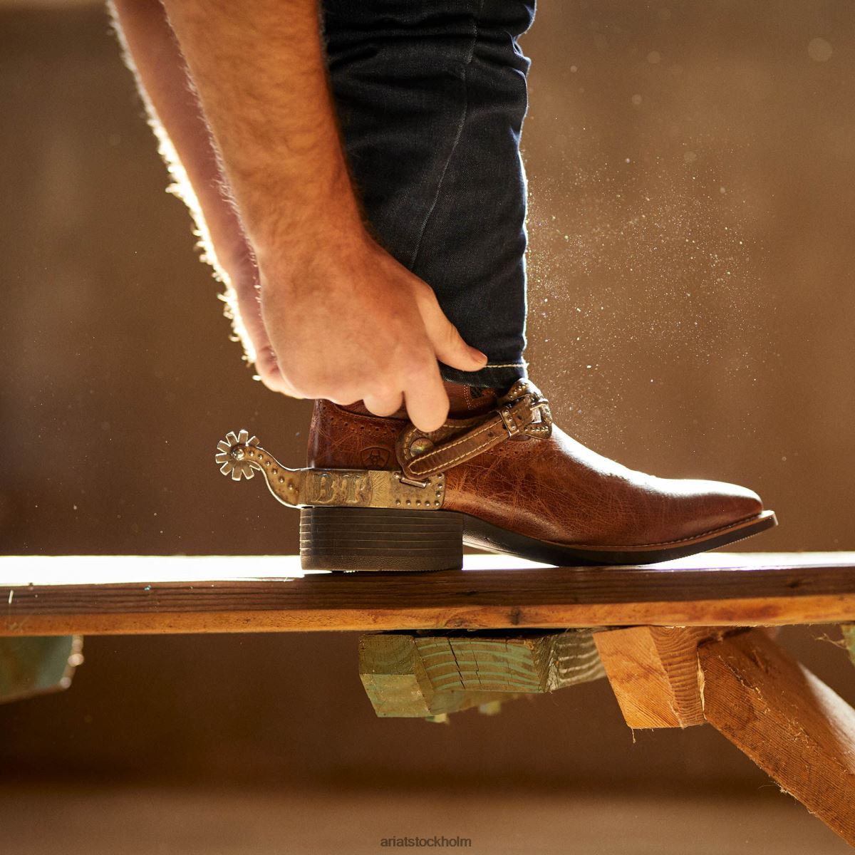 Skodon Ariat sport cool venttek westernstövel mörk solbränna män F048453