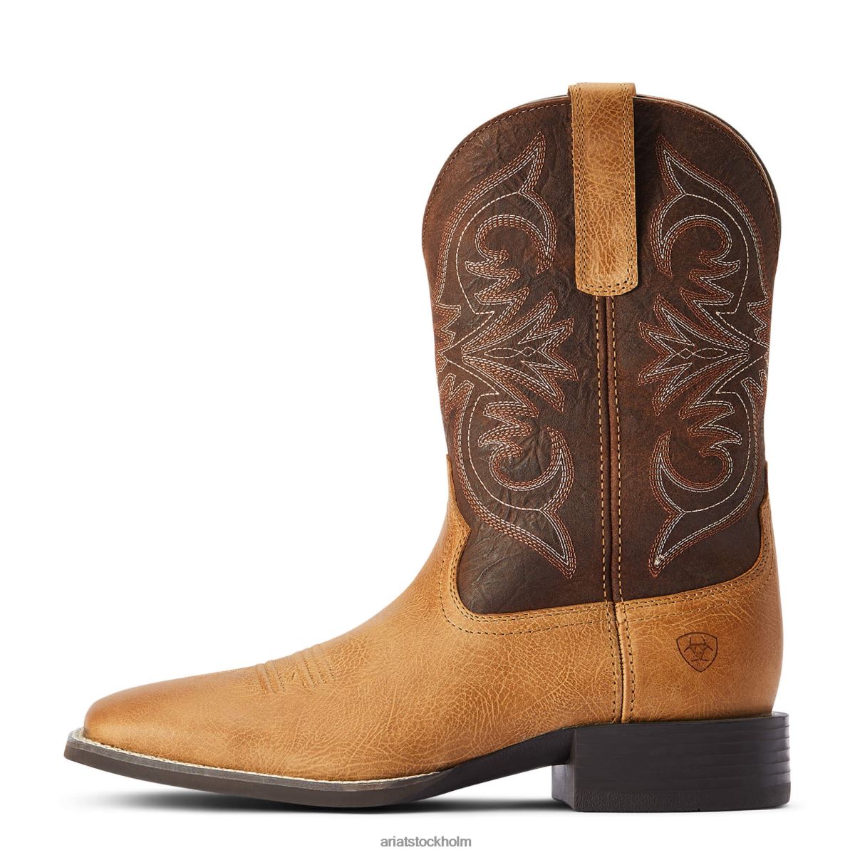 Skodon Ariat sport pardner western stövel matt tan bock män F048486