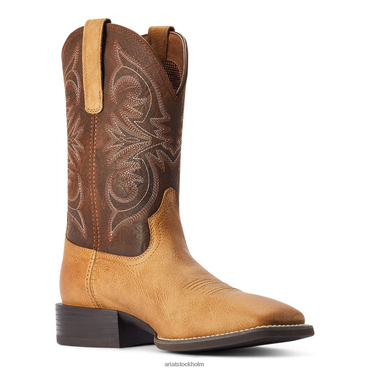 Skodon Ariat sport pardner western stövel matt tan bock män F048486
