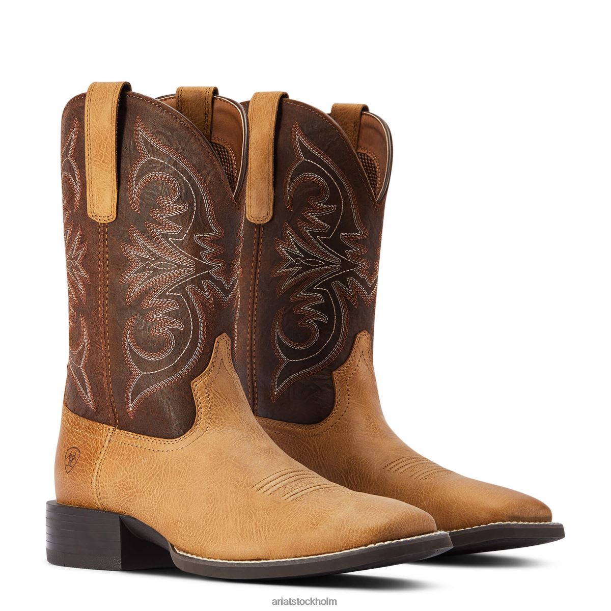 Skodon Ariat sport pardner western stövel matt tan bock män F048486