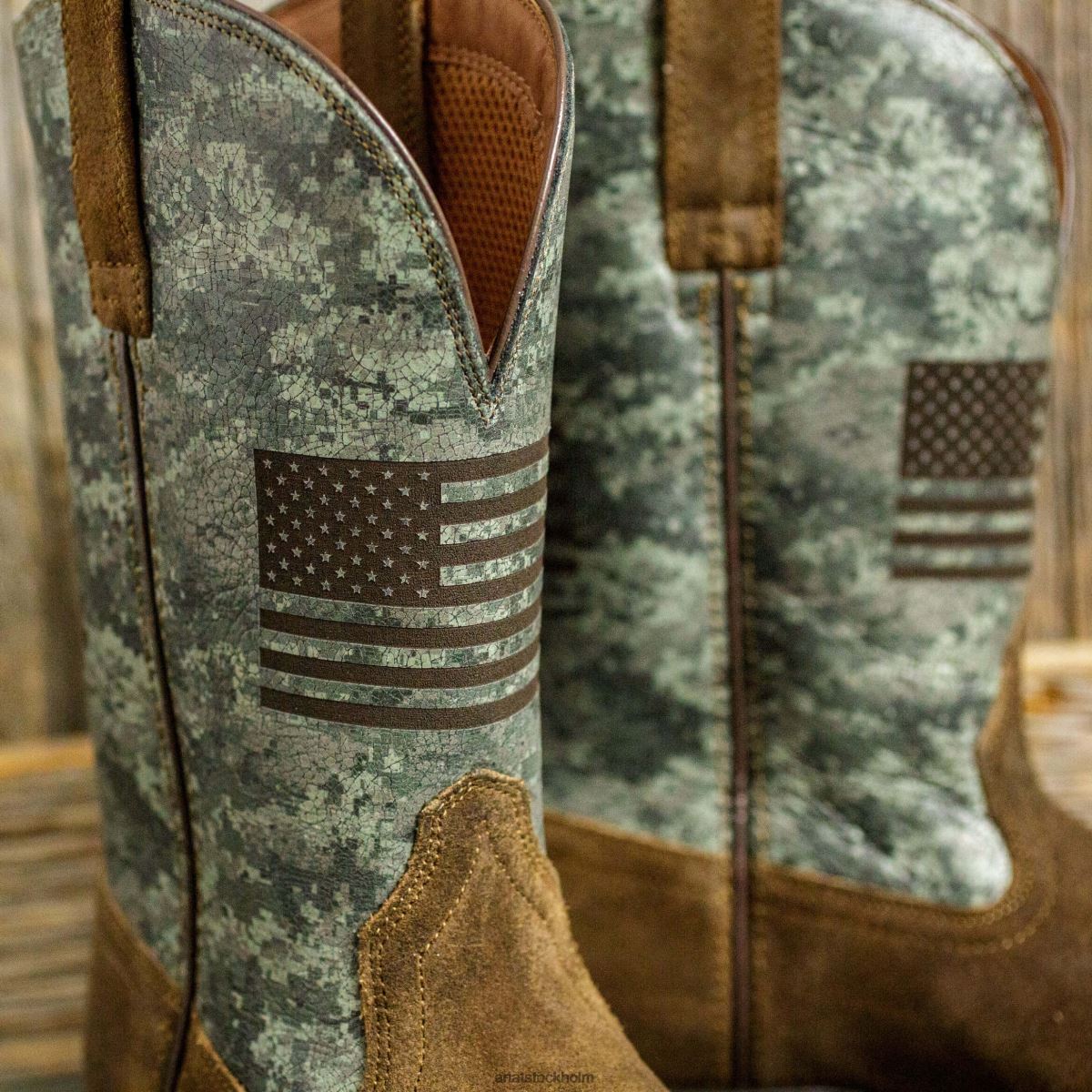 Skodon Ariat sportflygande stolt westernstövel tumbleweed taupe män F0484197