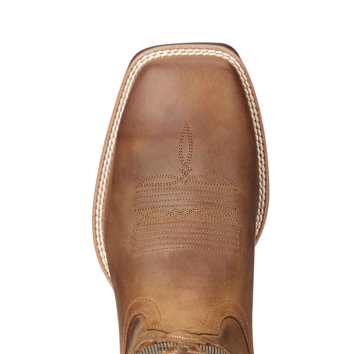 Skodon Ariat venttek ultra western stövel bedrövad brun män F0484169