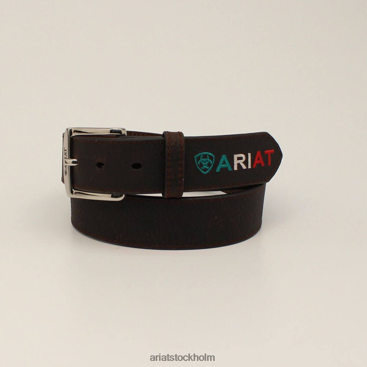 Tillbehör Ariat bälte med präglad logotyp i Mexiko brun män F04841844