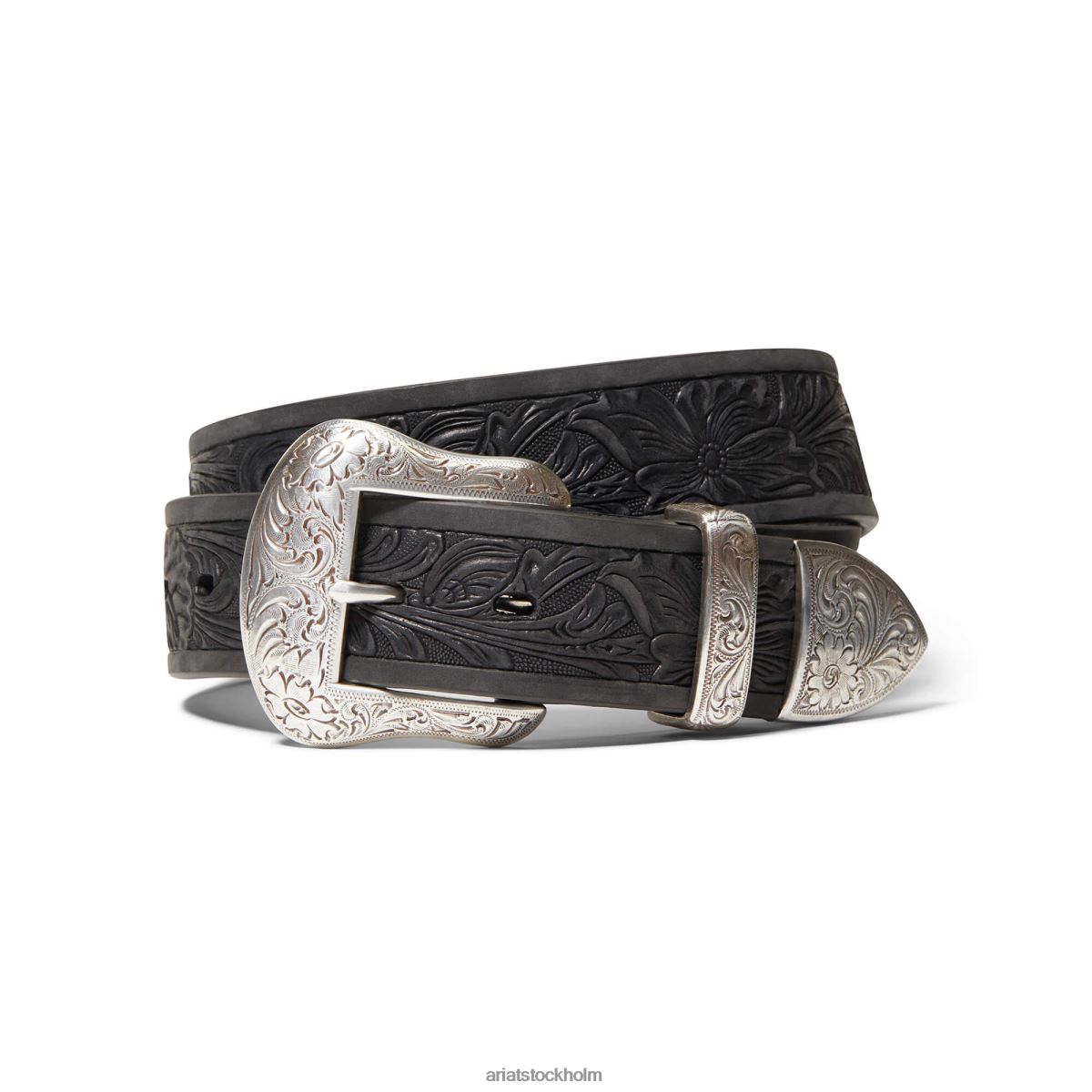 Tillbehör Ariat lövpräglingsbälte svart män F04841849