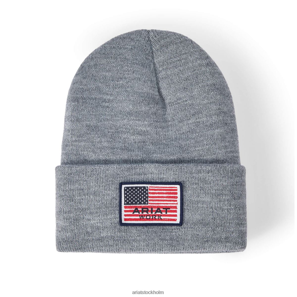 Tillbehör Ariat armeringsjärn amerikansk flagga patch mössa gråmelerad män F04841980