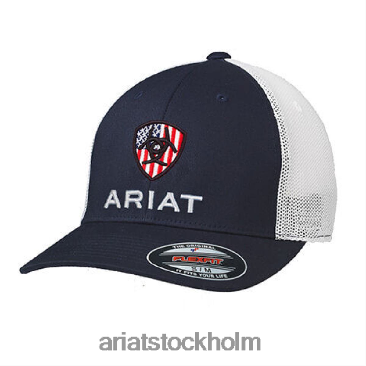Tillbehör Ariat usa flaggsköld logotyp lock Marin män F04841916