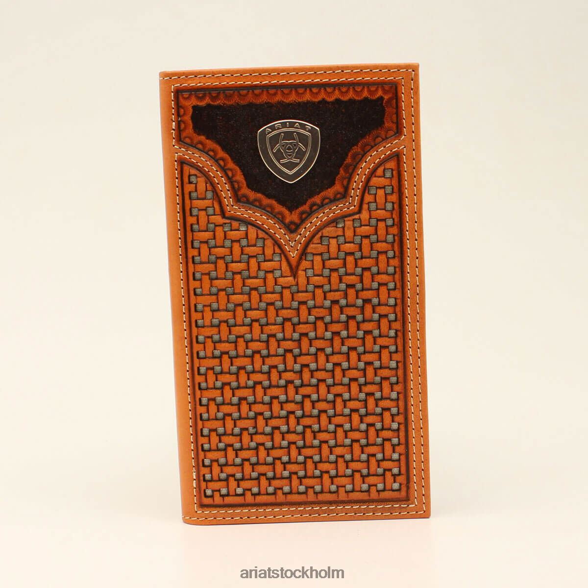 Tillbehör Ariat gallerpräglad rodeoplånbok naturlig män F04841811