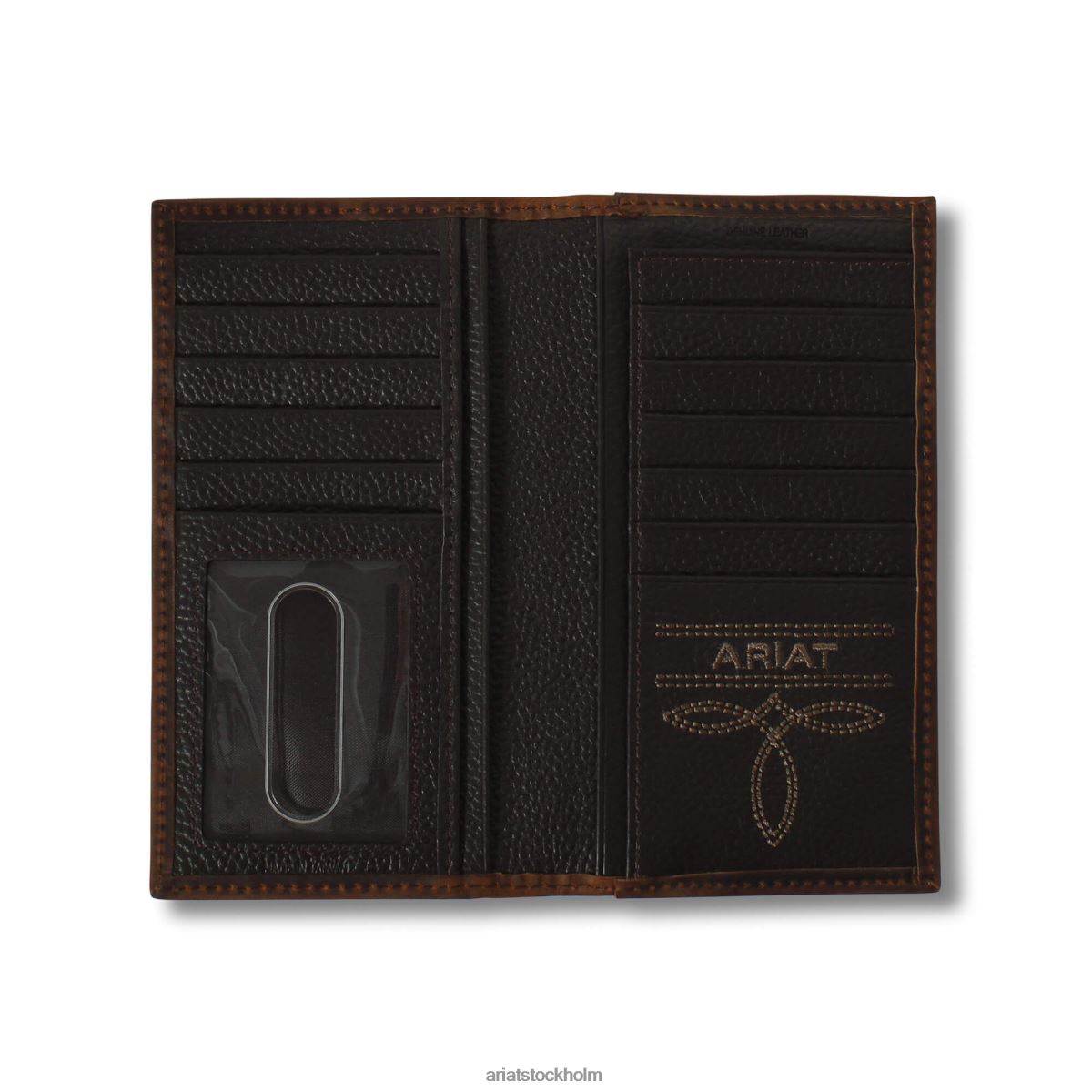 Tillbehör Ariat gul rodeo plånbok med logotyp brun män F04841786