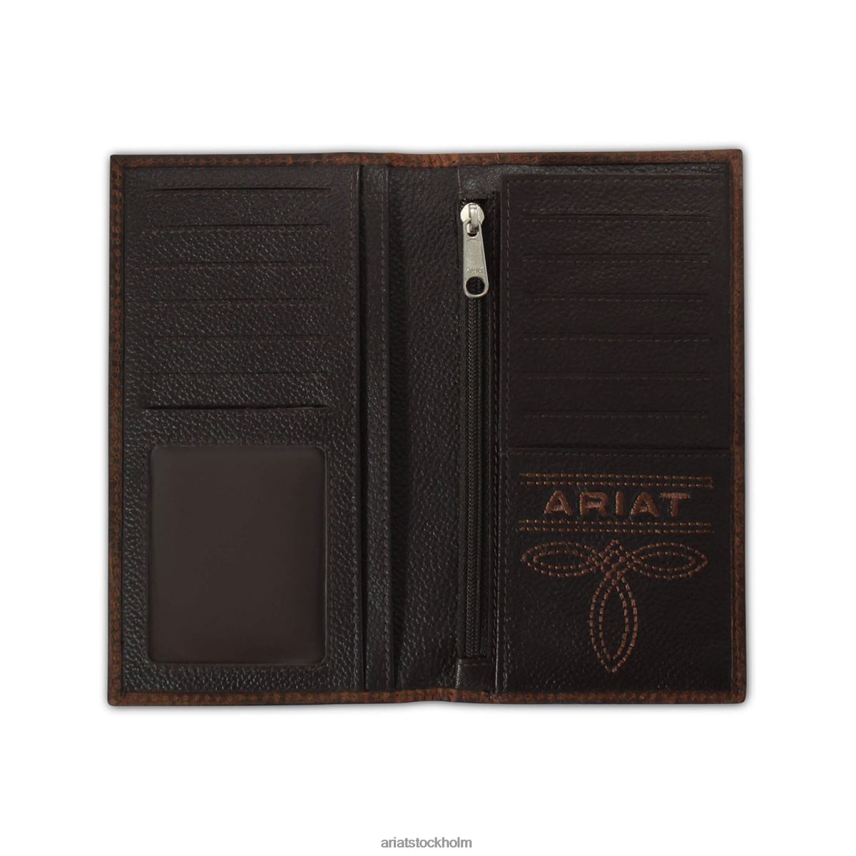 Tillbehör Ariat rodeo plånbok hörnsköld brun män F04841789