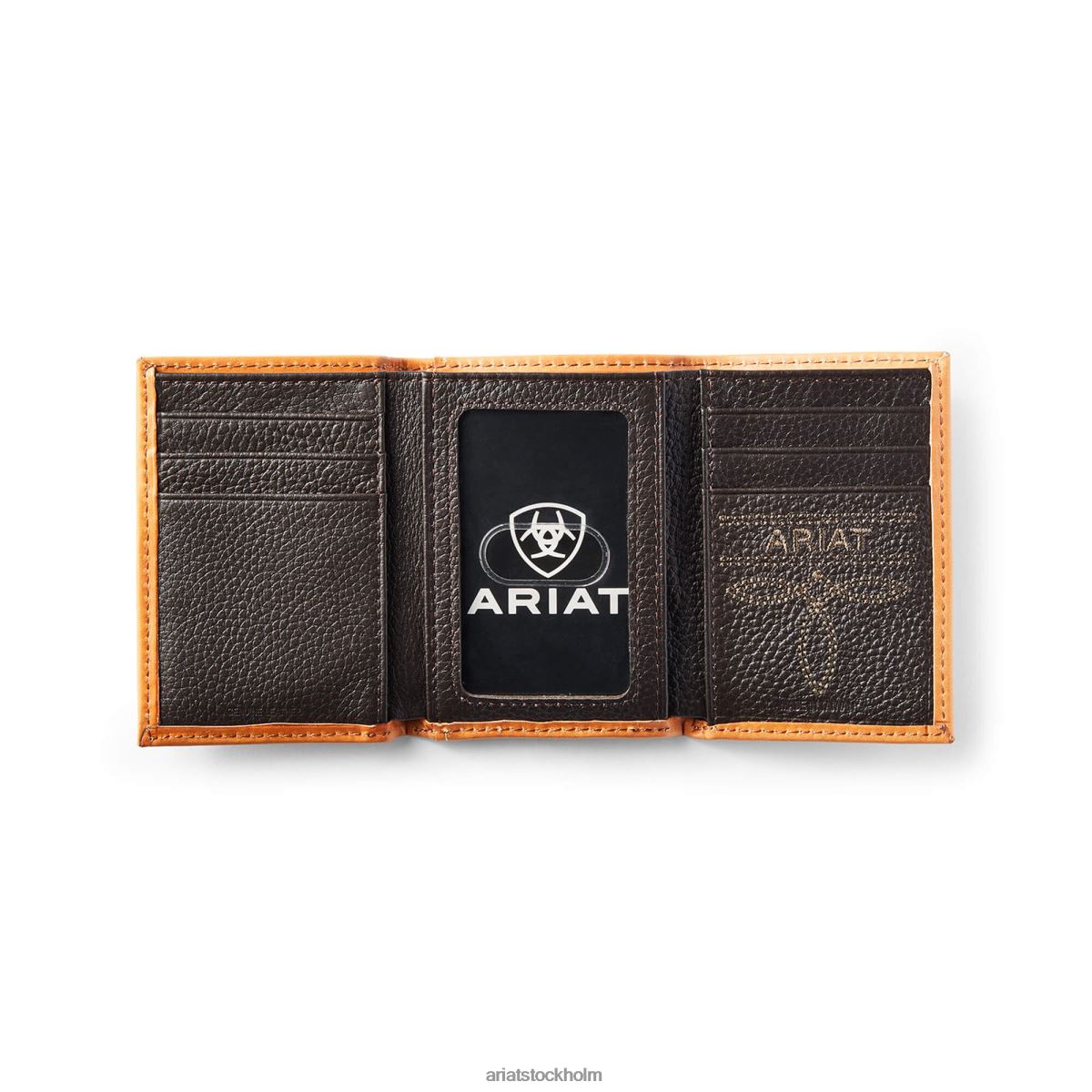 Tillbehör Ariat trefaldig plånbok broderi med blommig logotyp solbränna män F04841798