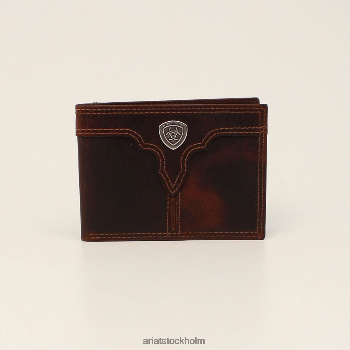 Tillbehör Ariat tvåfaldig plånbok i mitten ås brun män F04841821