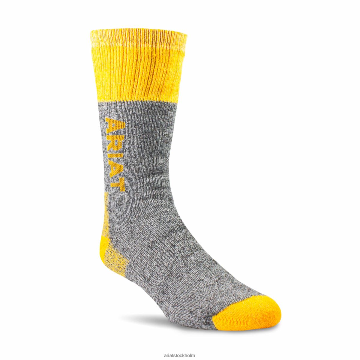 Tillbehör Ariat marl termisk ullblandning arbetsstrumpa 2 par förpackning grå/orange unisex- F04842063